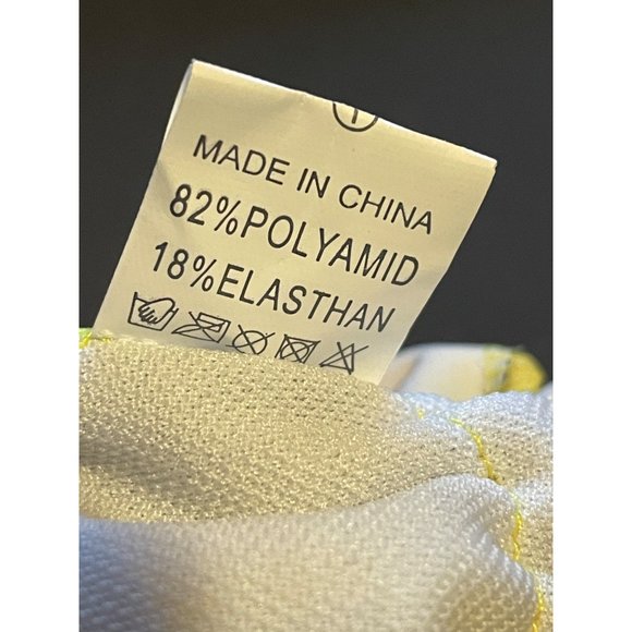 Womens Cut Out Wrap Around One-piece Swimsuit Yellow Black Leopard Size Medium - Picture 9 of 10